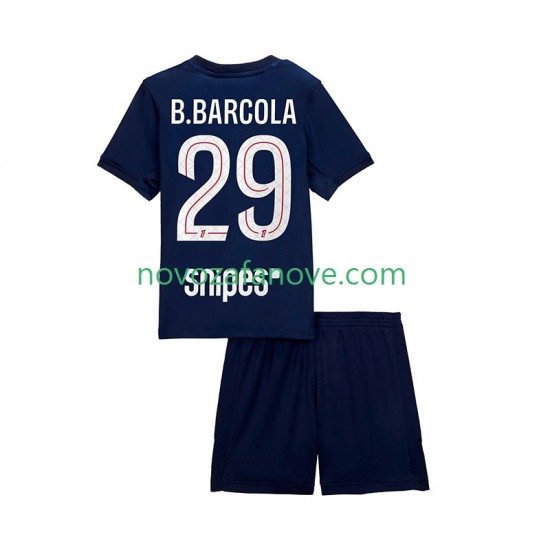 Nogometni Dres Paris Saint-Germain Bradley Barcola 29 Dječji Domaći 2025-2026 Kratkih Rukava