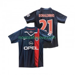 Nogometni Dres Paris Saint-Germain RONALDINHO 21 2001 Retro Muški Domaći 2002 Kratkih Rukava