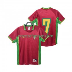 Nogometni Dres Portugal 7 Retro Muški Domaći 1998 Kratkih Rukava