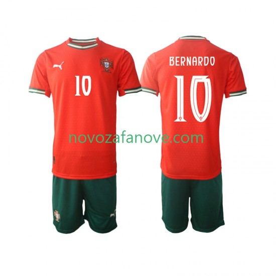 Nogometni Dres Portugal Bernardo Silva 10 Dječji Domaći 2025-2026 Kratkih Rukava
