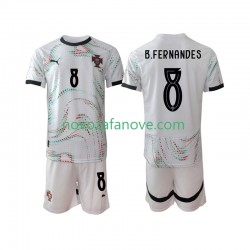 Nogometni Dres Portugal Bruno Fernandes 8 Dječji Gostujući 2025-2026 Kratkih Rukava