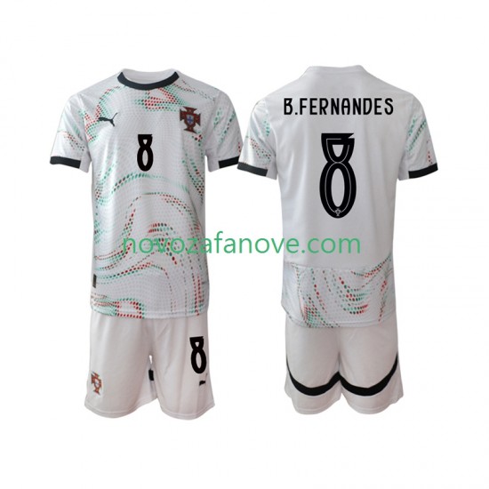 Nogometni Dres Portugal Bruno Fernandes 8 Dječji Gostujući 2025-2026 Kratkih Rukava