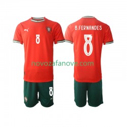 Nogometni Dres Portugal Bruno Fernandes 8 Dječji Domaći 2025-2026 Kratkih Rukava