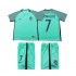 Nogometni Dres Portugal Cristiano Ronaldo 7 2016 Retro Dječji Gostujući Kratkih Rukava