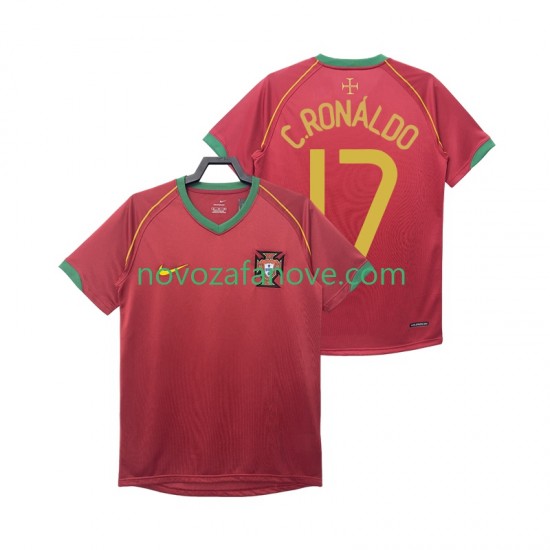 Nogometni Dres Portugal Crstiano Ronaldo 17 Retro Muški Domaći 2006 Kratkih Rukava