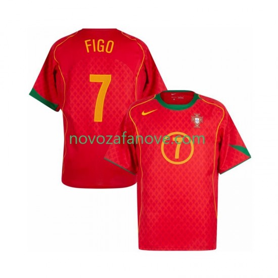 Nogometni Dres Portugal Figo 7 Retro Muški Domaći 2004 Kratkih Rukava