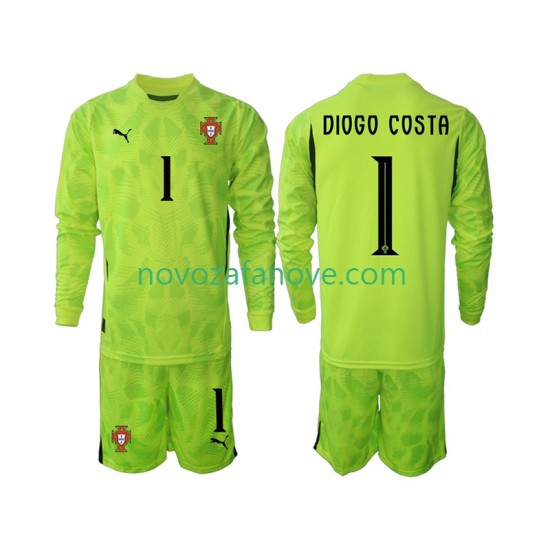 Nogometni Dres Portugal Diogo Costa 1 Golmanski Dječji Domaći 2025 Dugim Rukavima