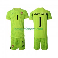 Nogometni Dres Portugal Diogo Costa 1 Golmanski Dječji Domaći 2025 Kratkih Rukava