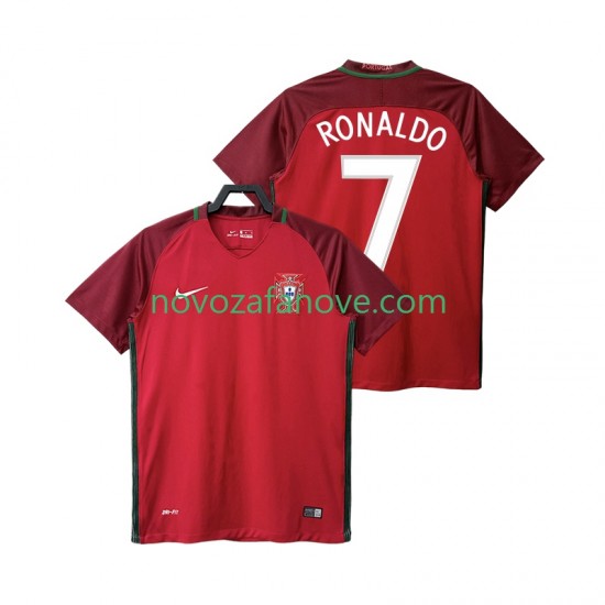 Nogometni Dres Portugal RONALDO 7 2016 Retro Muški Domaći Kratkih Rukava