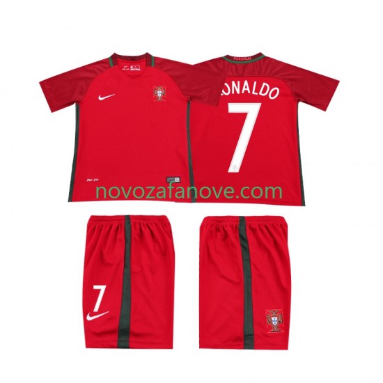Nogometni Dres Portugal RONALDO 7 2016 Retro Dječji Domaći Kratkih Rukava