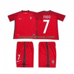 Nogometni Dres Portugal FIGO 7 2016 Retro Dječji Domaći Kratkih Rukava