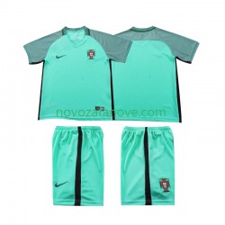 Nogometni Dres Portugal 2016 Retro Dječji Gostujući Kratkih Rukava