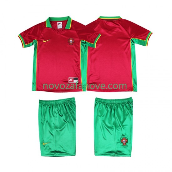Nogometni Dres Portugal Retro Dječji Domaći 1998 Kratkih Rukava