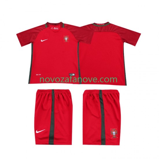 Nogometni Dres Portugal 2016 Retro Dječji Domaći Kratkih Rukava