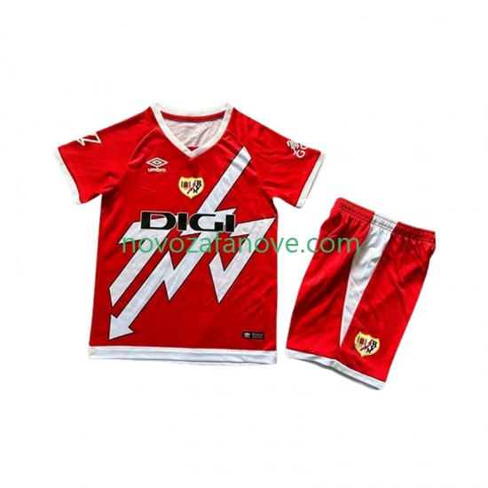 Nogometni Dres Rayo Vallecano Dječji Domaći 2024-2025 Kratkih Rukava