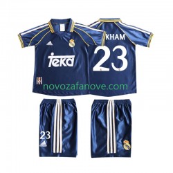Nogometni Dres Real Madrid BECERHAM 23 Retro Dječji Treći 1998 1999 Kratkih Rukava