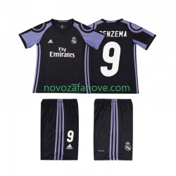 Nogometni Dres Real Madrid BENZEMA 9 2016 2017 Retro Dječji Treći Kratkih Rukava