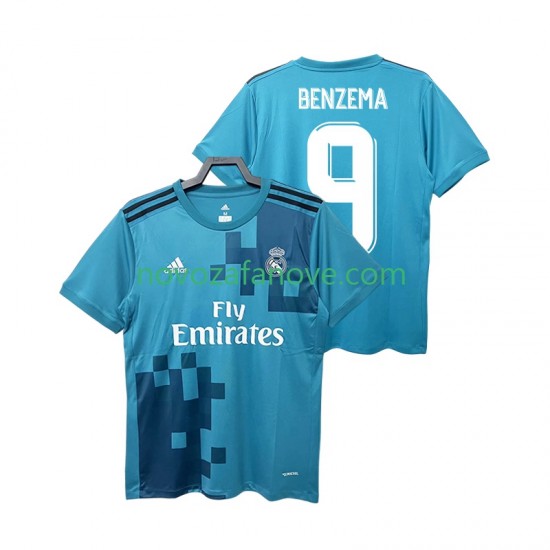 Nogometni Dres Real Madrid BENZEMA 9 2017 2018 Retro Muški Treći Kratkih Rukava