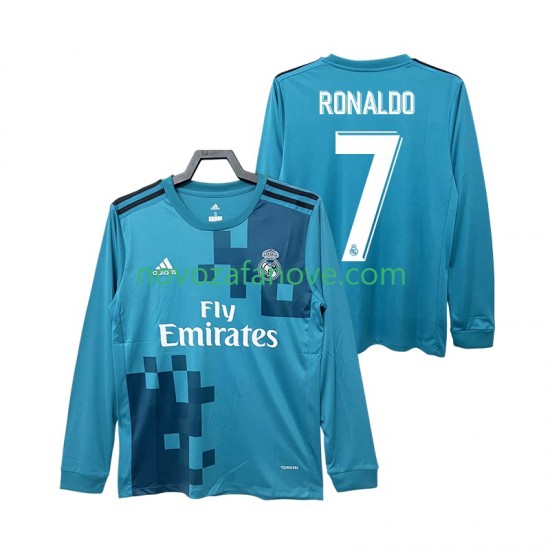 Nogometni Dres Real Madrid CRISTIANO RONALDO 7 2017 2018 Retro Muški Treći Dugim Rukavima