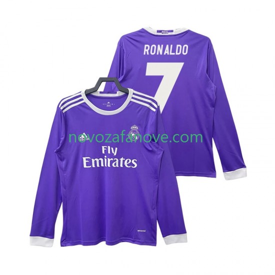 Nogometni Dres Real Madrid Cristiano Ronaldo 7 2016 2017 Retro Muški Gostujući Dugim Rukavima