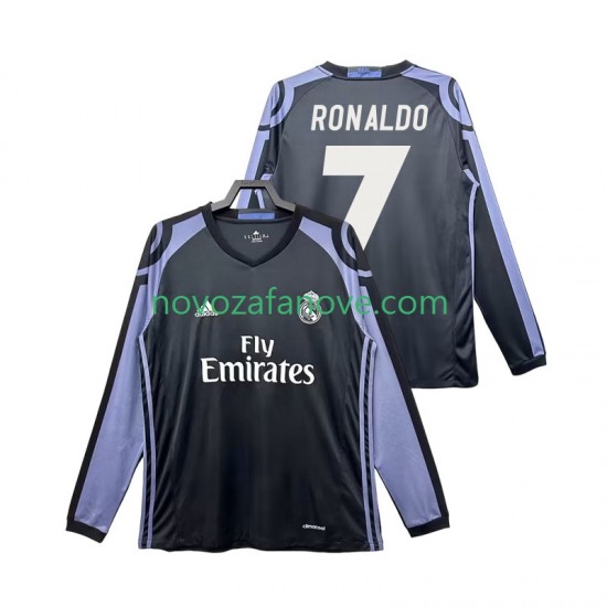 Nogometni Dres Real Madrid Cristiano Ronaldo 7 2016 2017 Retro Muški Treći Dugim Rukavima