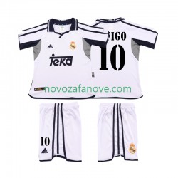Nogometni Dres Real Madrid FIGO 10 2001 Retro Dječji Domaći 2002 Kratkih Rukava