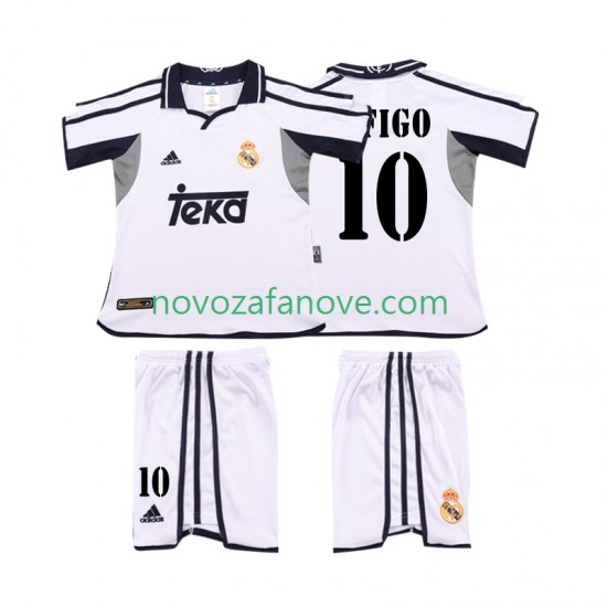 Nogometni Dres Real Madrid FIGO 10 2001 Retro Dječji Domaći 2002 Kratkih Rukava