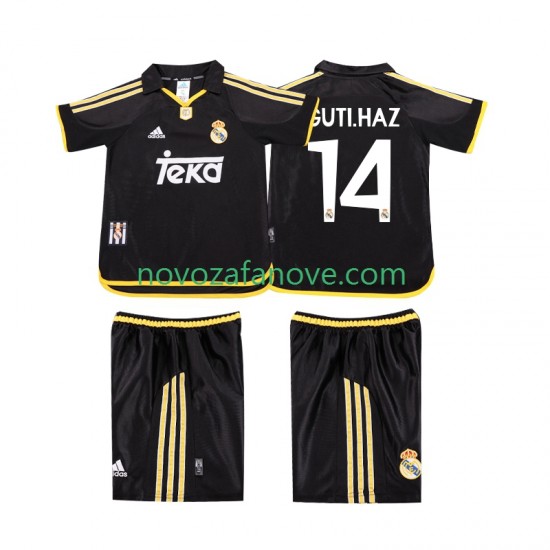 Nogometni Dres Real Madrid GUTI.HAZ 14 2001 Retro Dječji Gostujući 1999 Kratkih Rukava