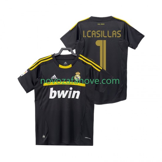 Nogometni Dres Real Madrid I.CASILLAS 1 2012 Golmanski Retro Muški Gostujući 2011 Kratkih Rukava