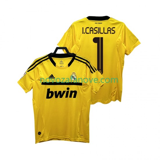 Nogometni Dres Real Madrid I.CASILLAS 1 2012 Golmanski Retro Muški Domaći 2011 Kratkih Rukava