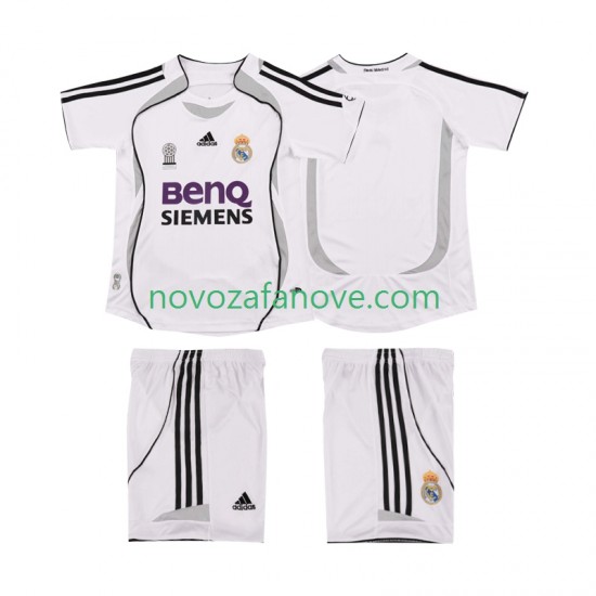Nogometni Dres Real Madrid 2007 Retro Dječji Domaći 2006 Kratkih Rukava