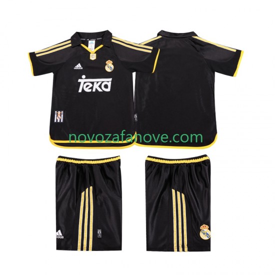 Nogometni Dres Real Madrid 2001 Retro Dječji Gostujući 1999 Kratkih Rukava