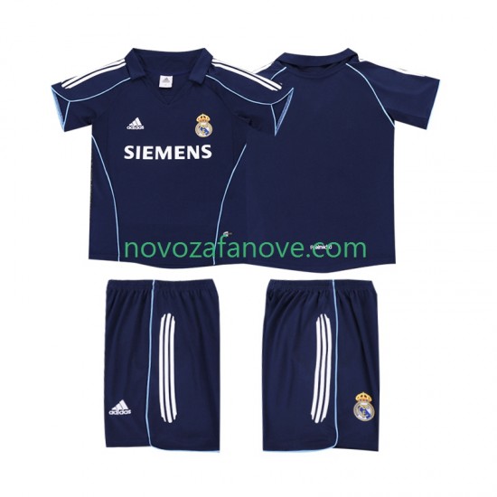 Nogometni Dres Real Madrid 2005 Retro Dječji Gostujući 2006 Kratkih Rukava