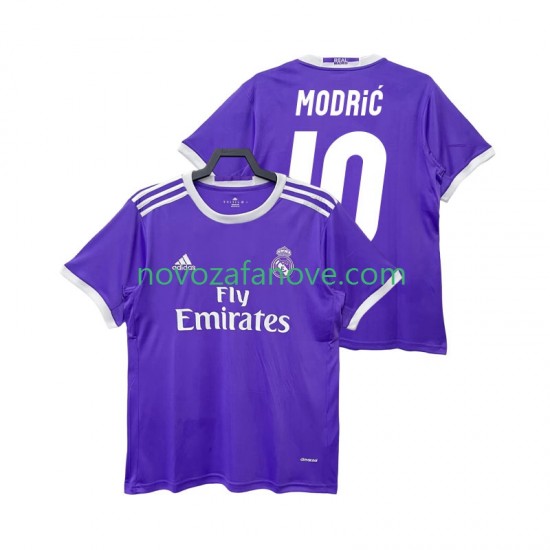 Nogometni Dres Real Madrid Modrić LUCA 10 2016 2017 Retro Muški Gostujući Kratkih Rukava