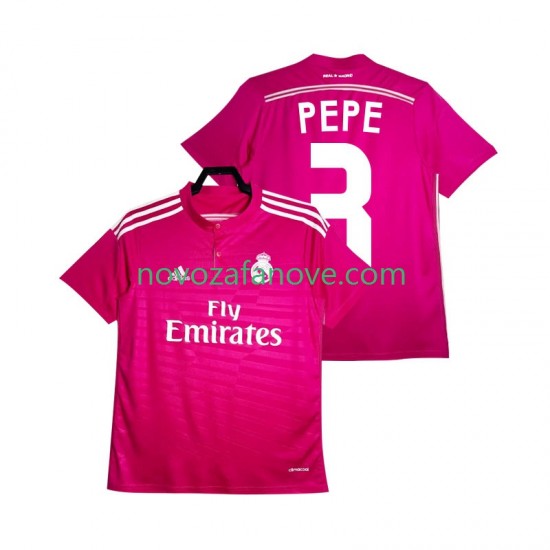 Nogometni Dres Real Madrid PEPE 3 2014 2015 Retro Muški Gostujući Kratkih Rukava