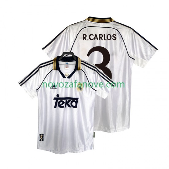Nogometni Dres Real Madrid R.CARLOS 3 2000 Retro Muški Domaći 1998 Kratkih Rukava