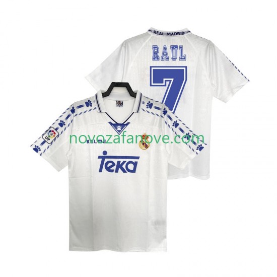 Nogometni Dres Real Madrid RAUL 7 1996 1997 Retro Muški Domaći Kratkih Rukava