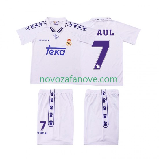 Nogometni Dres Real Madrid RAUL 7 1996 Retro Dječji Domaći 1994 Kratkih Rukava