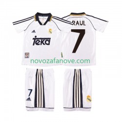 Nogometni Dres Real Madrid RAUL 7 2000 Retro Dječji Domaći 1998 Kratkih Rukava
