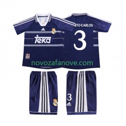 Nogometni Dres Real Madrid ROBERTO CARLOS 3 Retro Dječji Gostujući 1998 1999 Kratkih Rukava