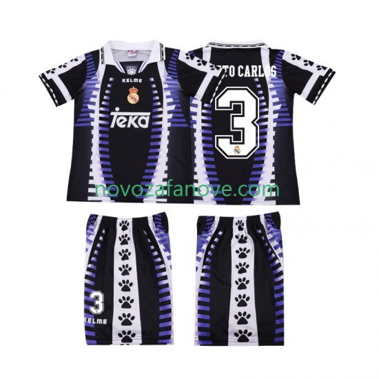 Nogometni Dres Real Madrid ROBERTO CARLOS 3 1997 Retro Dječji Treći 1998 Kratkih Rukava