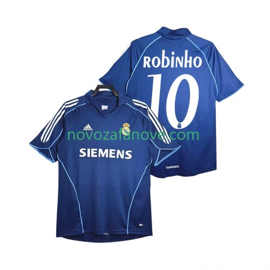Nogometni Dres Real Madrid ROBINHO 10 2005 Retro Muški Gostujući 2006 Kratkih Rukava