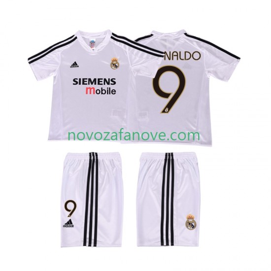 Nogometni Dres Real Madrid RONALDO 9 5 Retro Dječji Domaći 2004 2002 Kratkih Rukava
