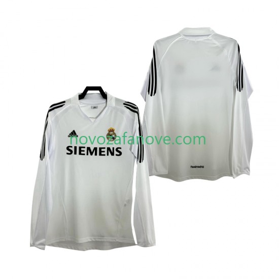 Nogometni Dres Real Madrid 2005 Retro Muški Domaći 2006 Dugim Rukavima