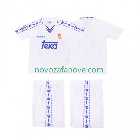 Nogometni Dres Real Madrid 1996-1997 Retro Dječji Domaći Kratkih Rukava