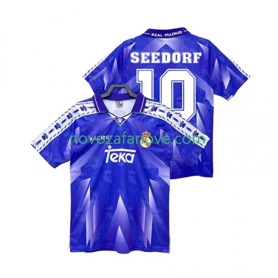 Nogometni Dres Real Madrid SEEDORF 10 1996 1997 Retro Muški Gostujući Kratkih Rukava