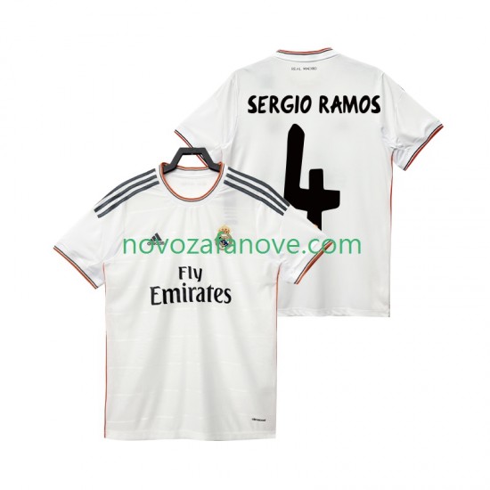 Nogometni Dres Real Madrid SERGIO RAMOS 4 2013 2014 Retro Muški Domaći Kratkih Rukava