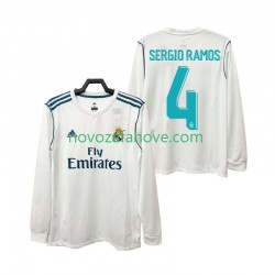 Nogometni Dres Real Madrid SERGIO RAMOS 4 2017 2018 Retro Muški Domaći Dugim Rukavima