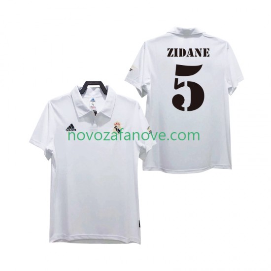 Nogometni Dres Real Madrid ZIDANE 5 2003 Retro Muški Domaći 2002 Kratkih Rukava