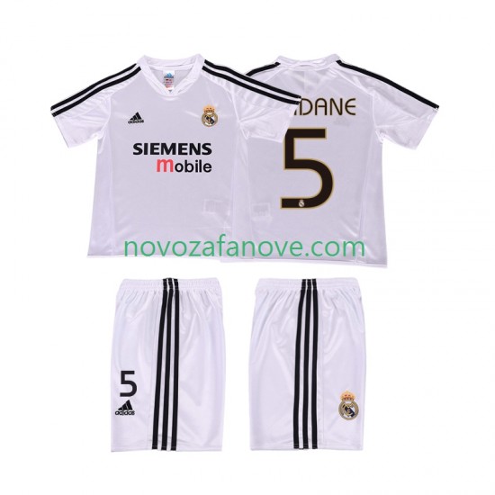 Nogometni Dres Real Madrid ZIDANE 5 5 Retro Dječji Domaći 2004 2002 Kratkih Rukava